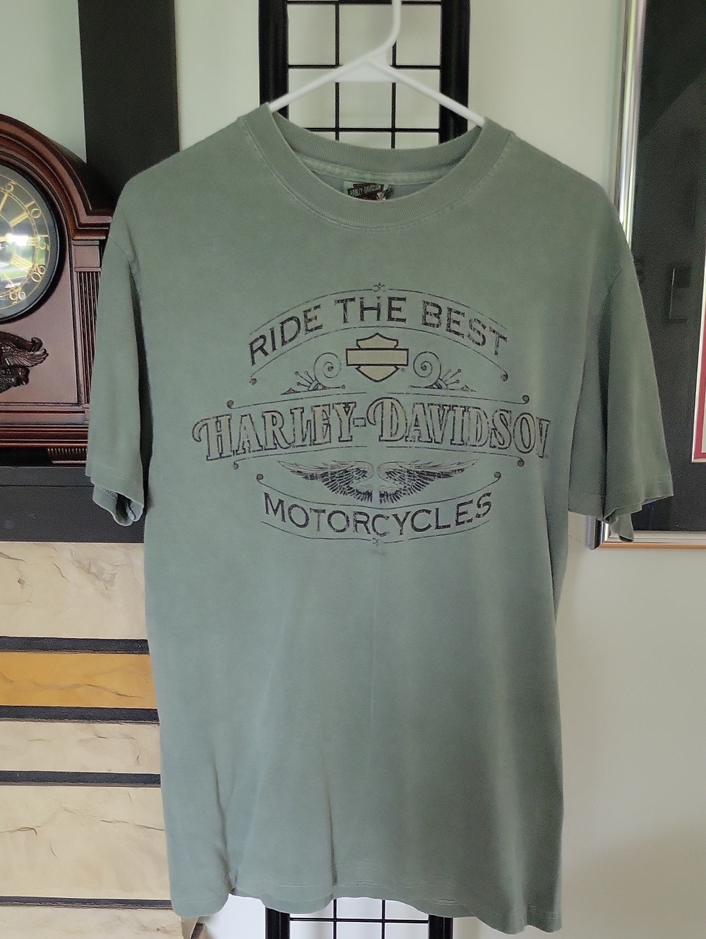 Harley-Davidson T-Shirt Medium Green Vintage
